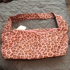 Pink and Leopard print purse